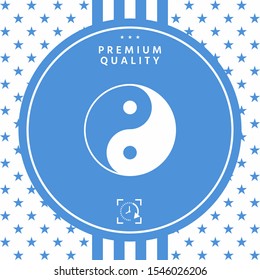 Yin yang symbol of harmony and balance. Graphic elements for your design