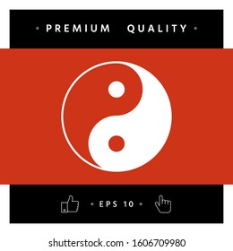 Yin yang symbol of harmony and balance. Graphic elements for your design