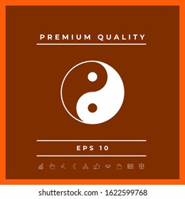 Yin yang symbol of harmony and balance. Graphic elements for your design