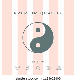 Yin yang symbol of harmony and balance. Graphic elements for your design