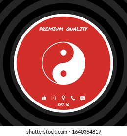 Yin yang symbol of harmony and balance. Graphic elements for your design