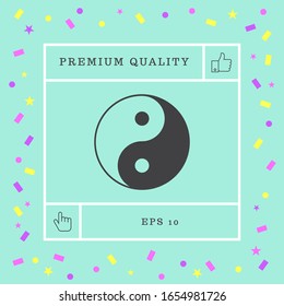 Yin yang symbol of harmony and balance. Graphic elements for your design