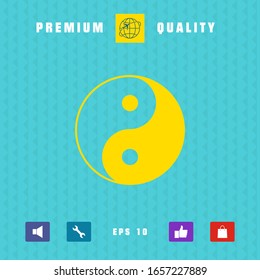 Yin yang symbol of harmony and balance. Graphic elements for your design