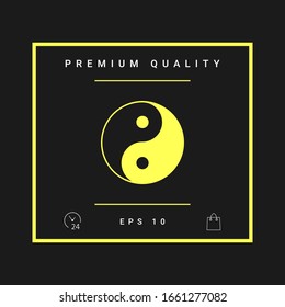 Yin yang symbol of harmony and balance. Graphic elements for your design