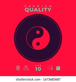 Yin yang symbol of harmony and balance. Graphic elements for your design