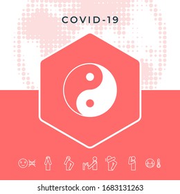 Yin yang symbol of harmony and balance. Graphic elements for your design