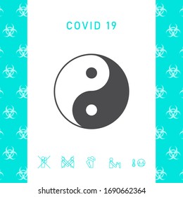 Yin yang symbol of harmony and balance. Graphic elements for your design