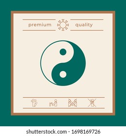 Yin yang symbol of harmony and balance. Graphic elements for your design