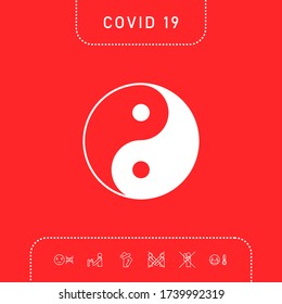Yin yang symbol of harmony and balance. Graphic elements for your design
