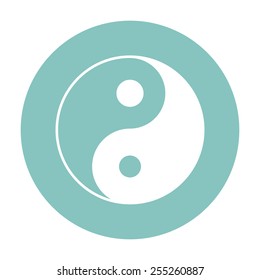 Yin-Yang-Symbol für Harmonie und Gleichgewicht. Vektorillustration Symbol. 