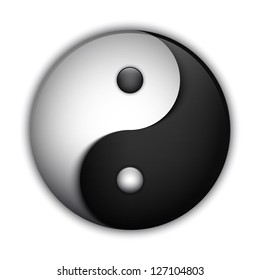 Yin and Yang symbol, highly detailed vector