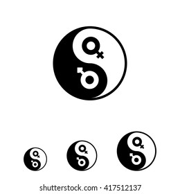 Yin yang symbol icon