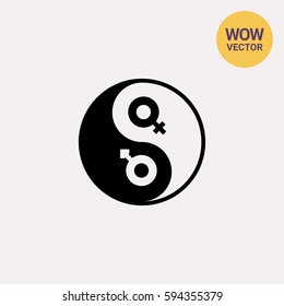 Yin yang symbol icon