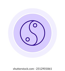 Yin Yang Symbol icon, yang, symbol, chinese, philosophy line icon, editable vector icon, pixel perfect, illustrator ai file