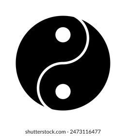 diseño de icono de símbolo yin y yang