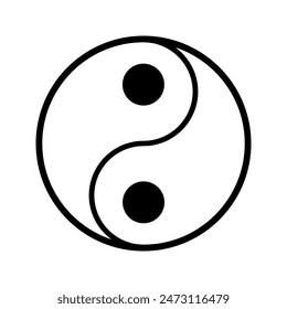 diseño de icono de símbolo yin y yang