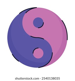 Icono del símbolo de Yin Yang aislado