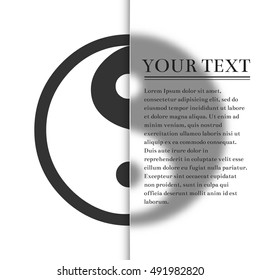 Yin Yang symbol icon on white background. Vector Illustration