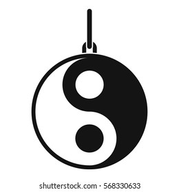 Yin Yang symbol icon. Simple illustration of Yin Yang symbol vector icon for web