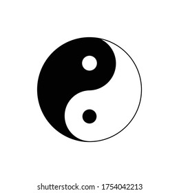 Yin Yang symbol icon vector.vector