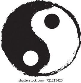 The yin yang symbol, illustration vector