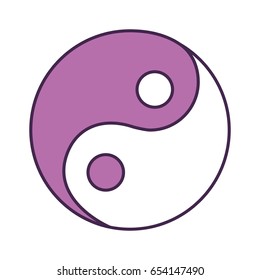 yin yang symbol isolated icon