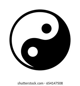 yin yang symbol isolated icon