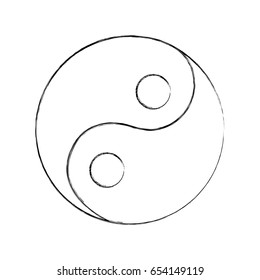 yin yang symbol isolated icon
