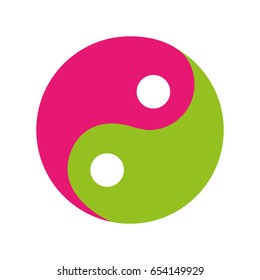 yin yang symbol isolated icon