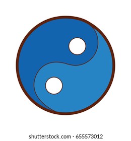 yin yang symbol isolated icon