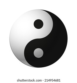 yin yang symbol isolated on white background. vector illustration