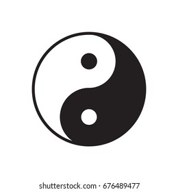 yin and yang symbol, isolated vector 