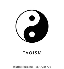 Símbolo Yin yang com influência taoista japonesa