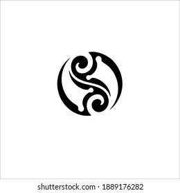 Yin Yang Symbol Logo. Vektorgrafik.