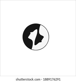 Logo de Yin Yang. Ilustración vectorial.