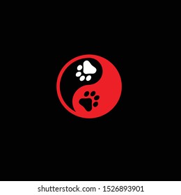 yin yang symbol on black background