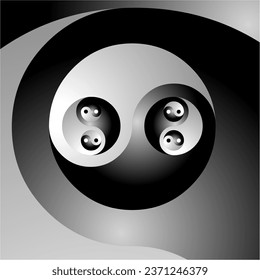 Yin Yang symbol on white background