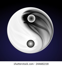 Yin yang symbol. opposite