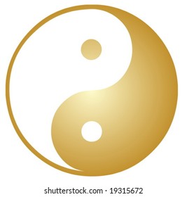 Yin yang symbol oriental representation of duality