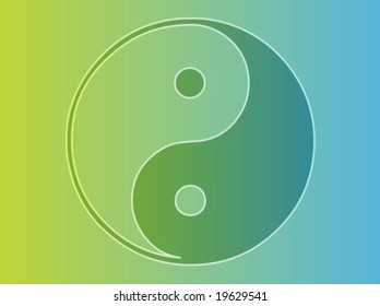 Yin yang symbol oriental representation of duality