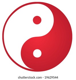 Yin yang symbol oriental representation of duality