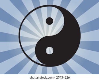 Yin yang symbol oriental representation of duality