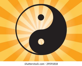Yin yang symbol oriental representation of duality