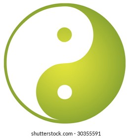 Yin yang symbol oriental representation of duality