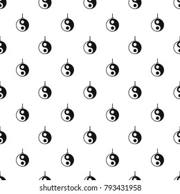 Yin Yang symbol pattern seamless in simple style vector illustration