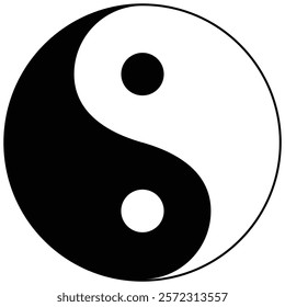 Yin and Yang symbol, representing balance and harmony. A classic symbol of duality and interconnectedness.