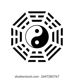Yin yang symbol representing Taoist philosophy concept