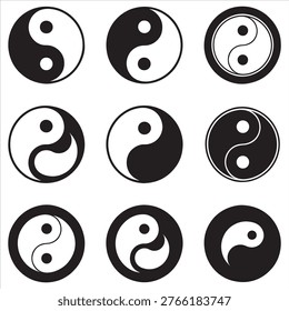 The Yin and Yang symbol represents the ancient Chinese philosophy of dualism, illustrating how opposing forces are interconnected and balanced. This iconic emblem signifies harmony, unity, and the essential flow of energy between light and dark within the natural world.