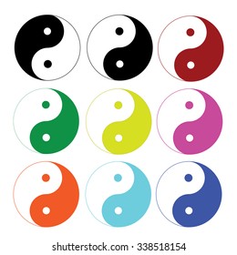 Yin Yang Symbol Set