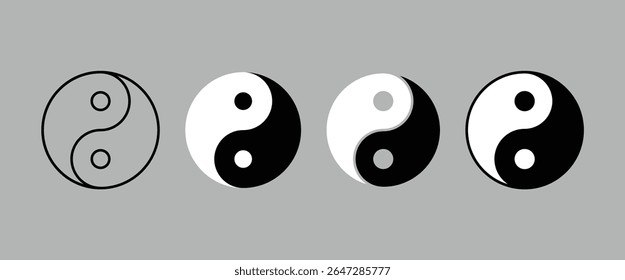 Símbolo Yin yang definido para harmonia de equilíbrio
